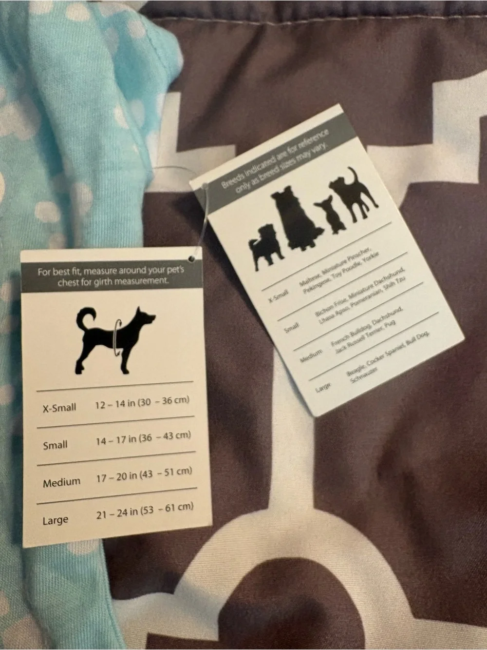 Light Blue Paw-Print Dog Onesie with White Bone Accent